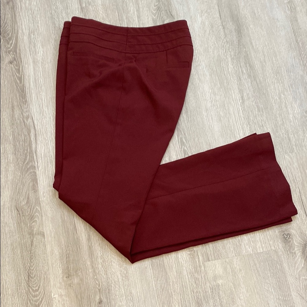 Suzy Shier Burgundy Straight Leg Pants